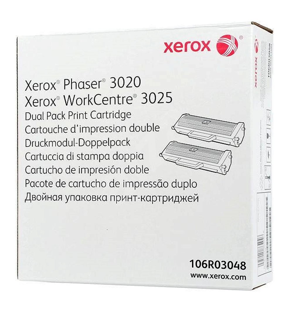 Toner Xerox 106R03048 Phaser 3020 / Wc 3025 Black Dual Pack