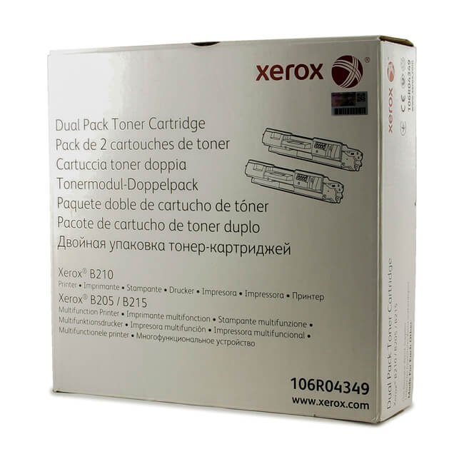Toner Xerox 106R04349  Negro Dual pack 6,000 páginas