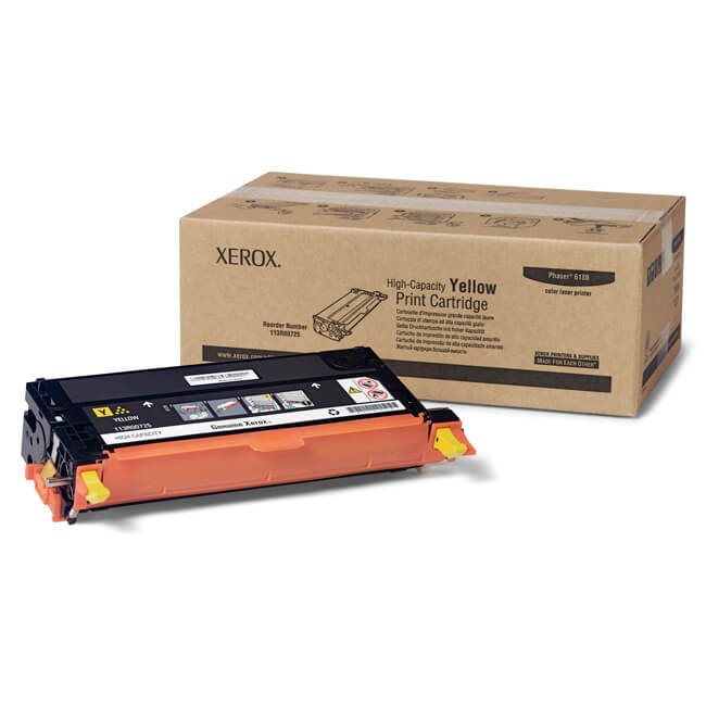 Toner Xerox 113R00725 Yellow Phaser 6180 6,000 Páginas