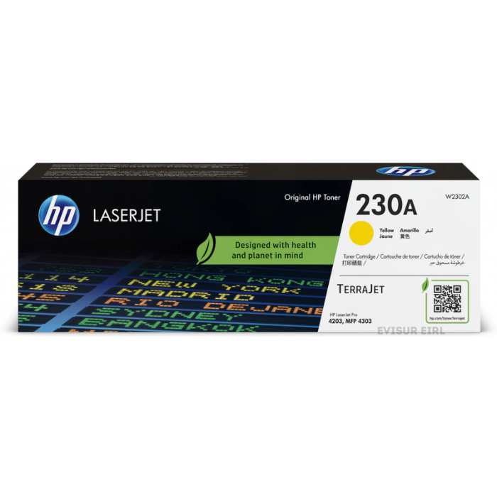 TONER HP 230A W2302A YELLOW L.J.4303FDW 1800 PAGINAS