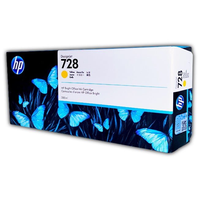 TINTA HP 728 F9K15A YELLOW 300ML HP DesignJet T730, T830