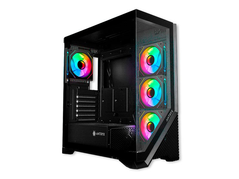 CASE ANTRYX FX650 ARGB FAN X4 VIDRIO TEMPLADO AC-FX650K S/FUENTE