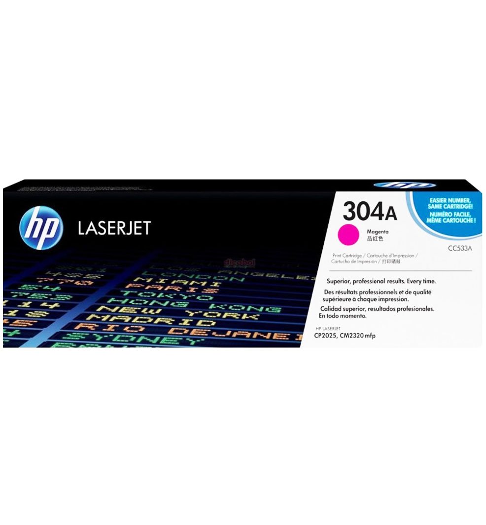 Toner Hp 304A (CC533A) Magenta 2,800 Pag Color LaserJet CP2025