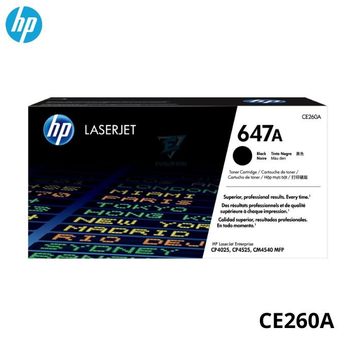 TONER HP 647A CODIGO CE260A PARA L.J. CP4525, CP4025
