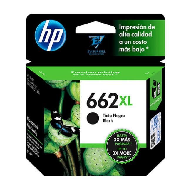 TINTA HP 662XL CZ105AL NEGRO 360 PAG. ORIGINAL