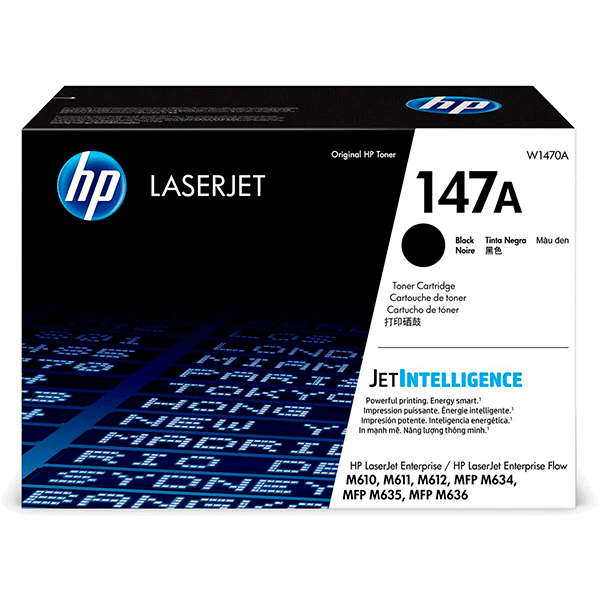 TONER HP 147A W1470A NEGRO PARA M611, M635