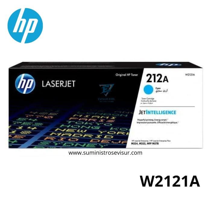 TONER HP 212A W2121A CYAN PARA M555 4,500 PAGINAS