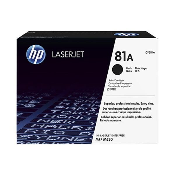 TONER HP CF281A (81A) MFP M630 NEGRO 10.5K PAG