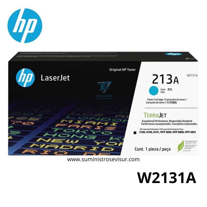 TONER HP 213A W2131A CYAN 3,000 PAG. ORIGINAL