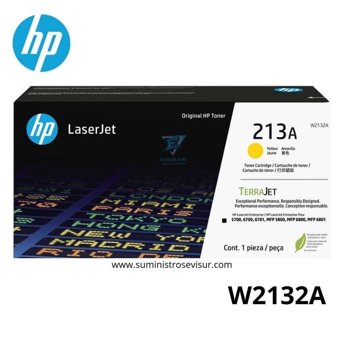 TONER HP 213A W2132A AMARILLO 3,000 PAG. ORIGINAL