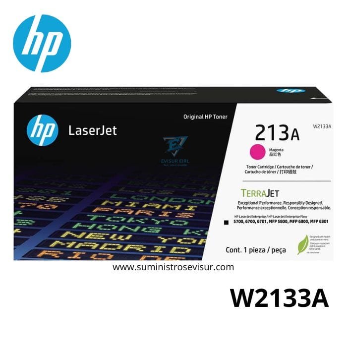 TONER HP 213A W2133A MAGENTA 3,000 PAG. ORIGINAL