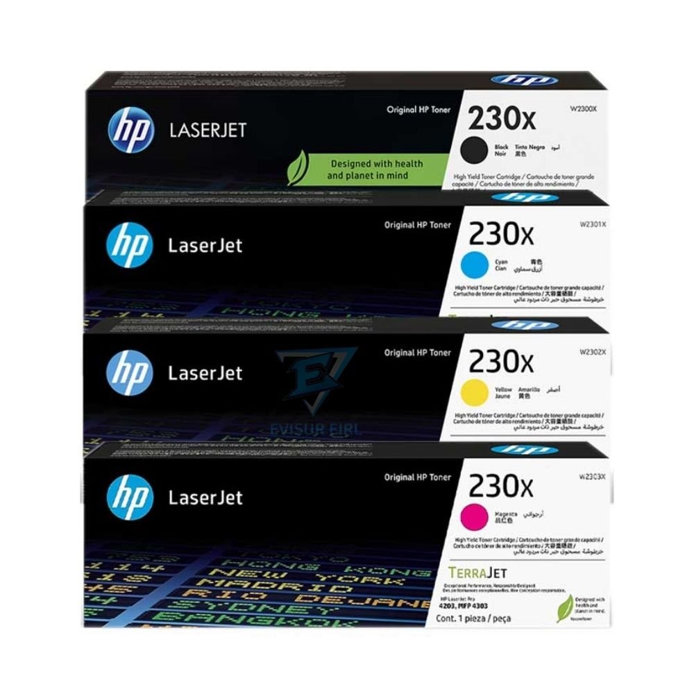 KIT TONER HP 230X COLORES PACK COMPLETO 4203DN / MFP 4303DW