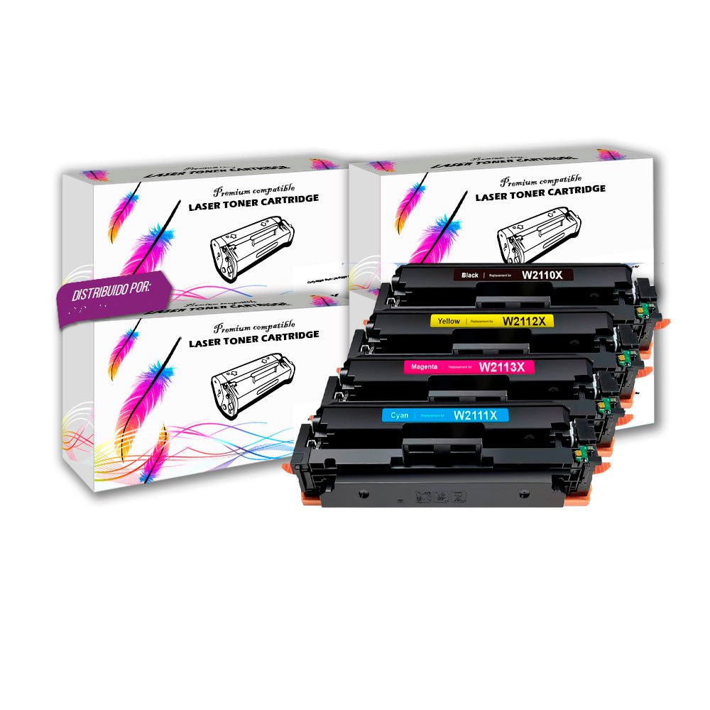 Kit de Toner HP Compatible 206X Negro y colores M282, M255