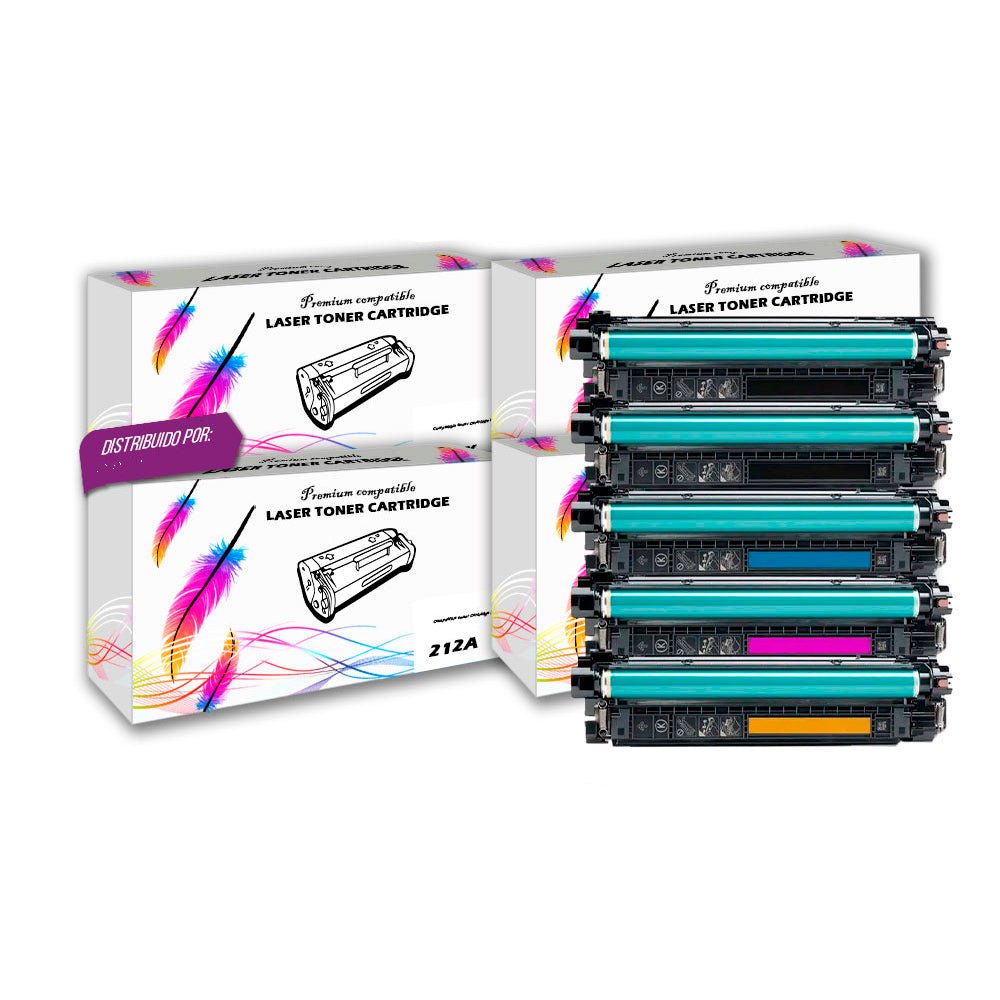 Kit de Toner HP Compatible 212A CYMK M578dn, M555dn Con CHIP