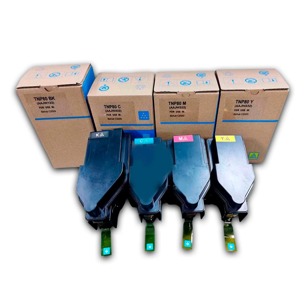 Kit de Toner Konica Minolta Compatible TNP80 Negro y Color C3320i