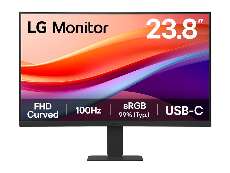 MONITOR LG 24U421A-B CURVO 23.8 100HZ/5MS FHD VA/USB-C/HDMI