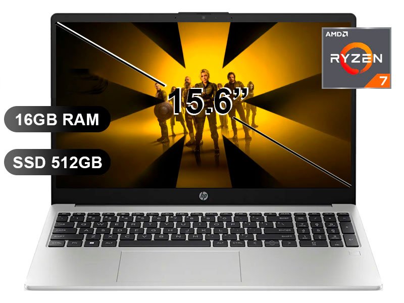 LAPTOP HP 255 G10 RYZEN7-7730U/ 16GB/ SSD512GB/ 15.6/ FREE/ B03E1LT