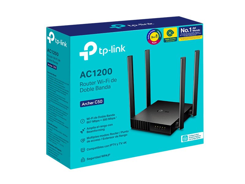 ROUTER TP-LINK AC1200 DOBLE BANDA ARCHER C50 WIRELESS
