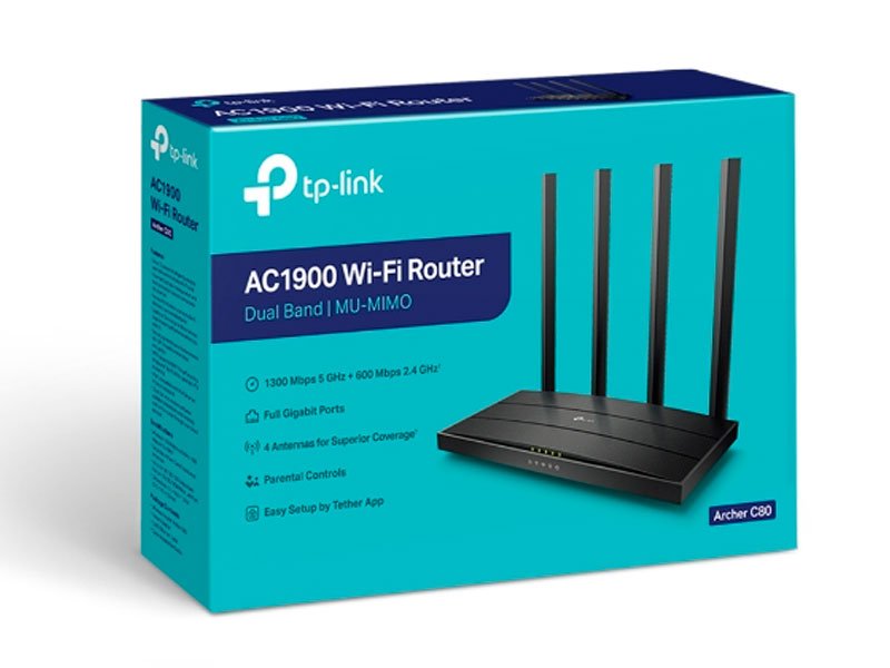 ROUTER TP-LINK ARCHER C80 AC1900 DOBLE BANDA WIRELESS