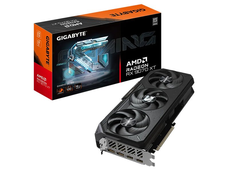 TARJETA DE VIDEO GIGABYTE RADEON RX9070XT 16GB GAMING OC GDDR6 256BIT