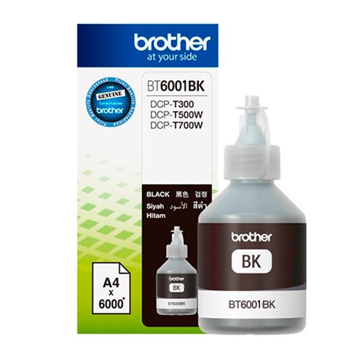 TINTA BROTHER BT6001BK BLACK DCP-T300W/500W/700W