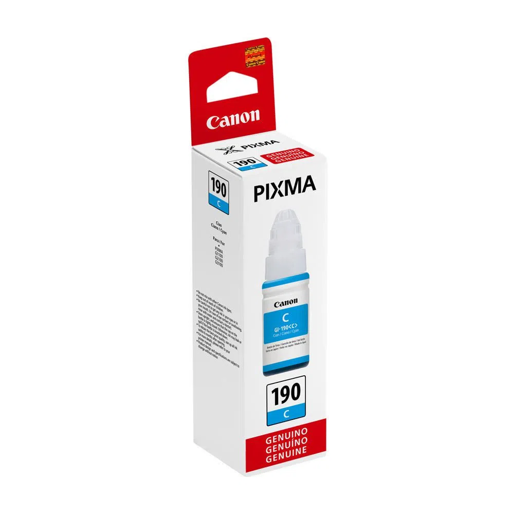 Tinta Canon GI-190C Cyan 70ML 7,000 Pag. G2100, G3100
