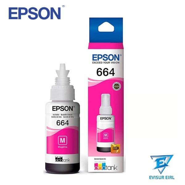 TINTA EPSON 664 T664320 MAGENTA DE 70ML ORIGINAL