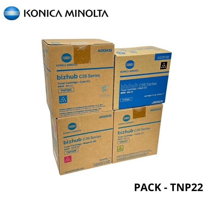 TONER KONICA MINOLTA TNP22 BIZHUB C35P KIT COMPLETO