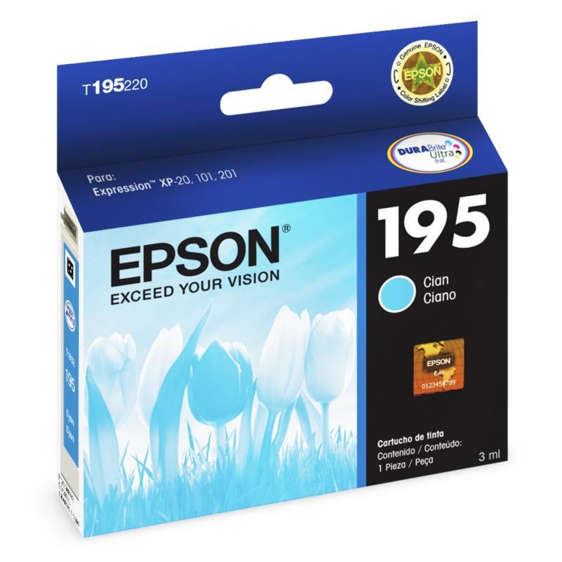 Tinta Epson T195220 (195) Cyan 210 Pag