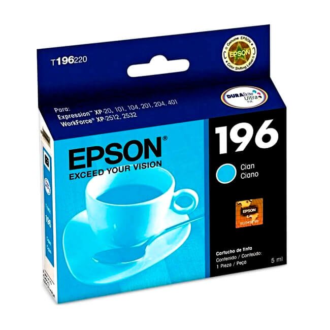 Tinta Epson T196220 (196) Cyan 290 Pag