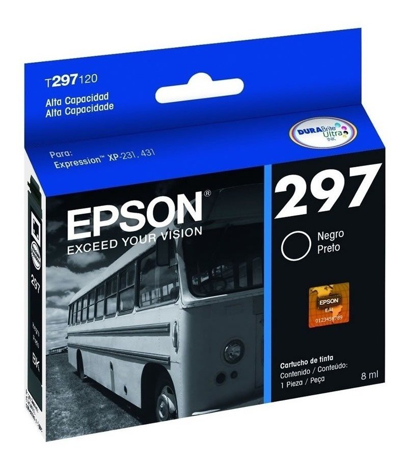 Tinta Epson T297120 (297) Negro 300 Pag