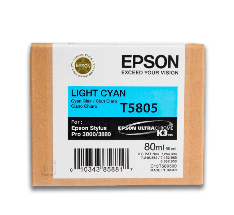 Tinta Epson T580500 Light Cyan (80ML)  720 Pag
