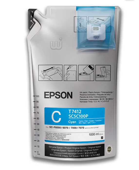 Tinta Epson T741200 Cyan 1LT SureColor SC-F6000