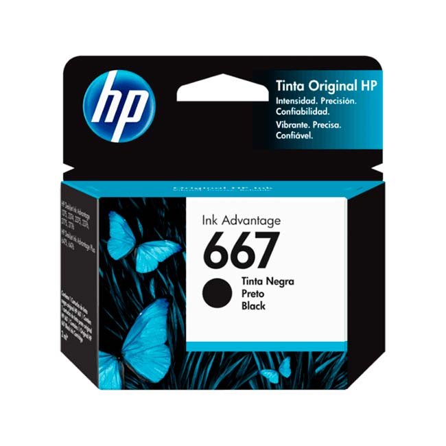 Tinta HP 3YM79AL (667) Negro 120 Pag. | DeskJet 2775, 6475