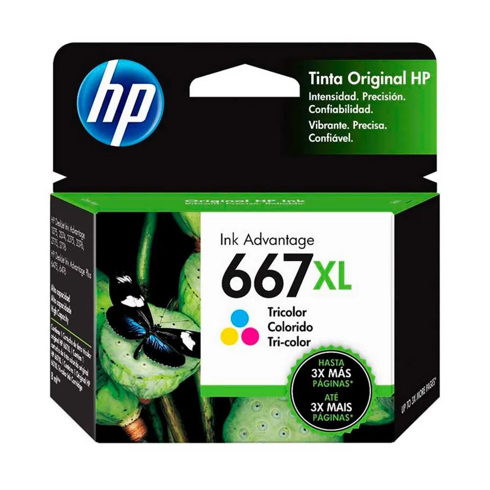 Tinta Hp 667XL 3YM80AL Tricolor 330 Pag. | DeskJet 2775, 6475