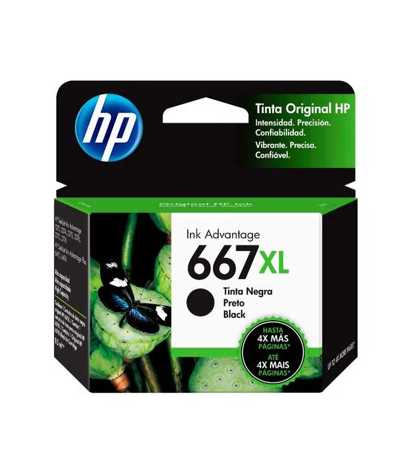 Tinta HP 667XL 3YM81AL Negro 480 Pag. | DeskJet 2775, 6475