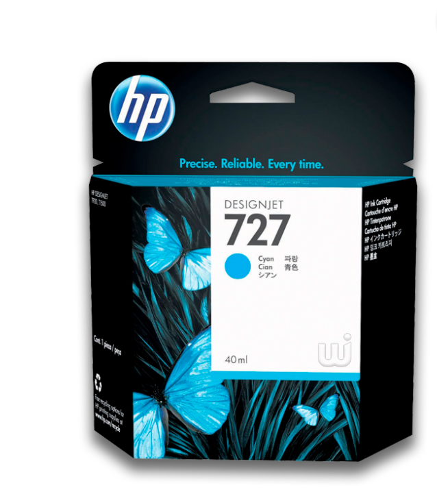 Tinta HP B3P13A (727) Cyan 40ML DesignJet T1500