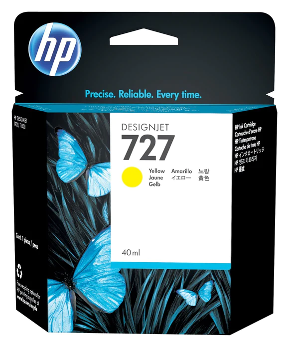 Tinta HP B3P15A (727) Yellow 40ML DesignJet T1500