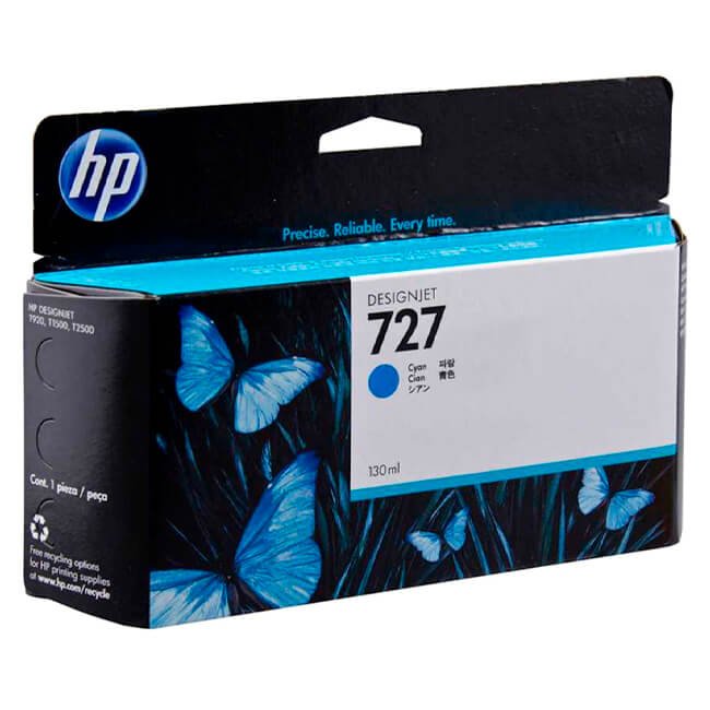 Tinta HP B3P19A (727A) Cyan 130ML DesignJet T1500
