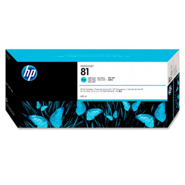 Tinta HP C4934A (81) Light Cyan 680ML DesignJet 5500