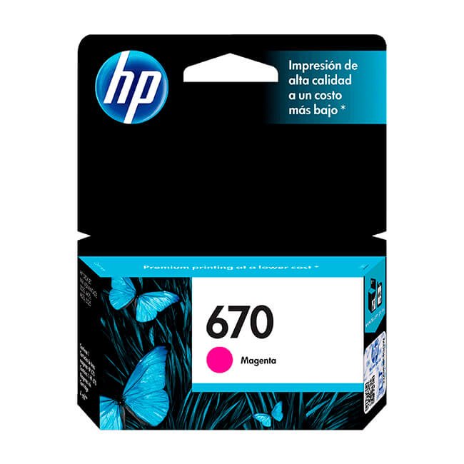 Tinta Hp CZ115AL (670) Magenta 300 Pag.