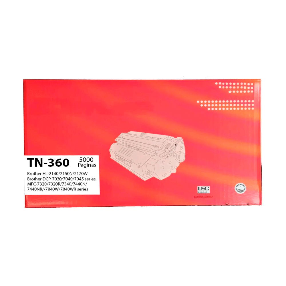 Toner Brother TN-360 Compatible HL-2140  Negro 2,6k