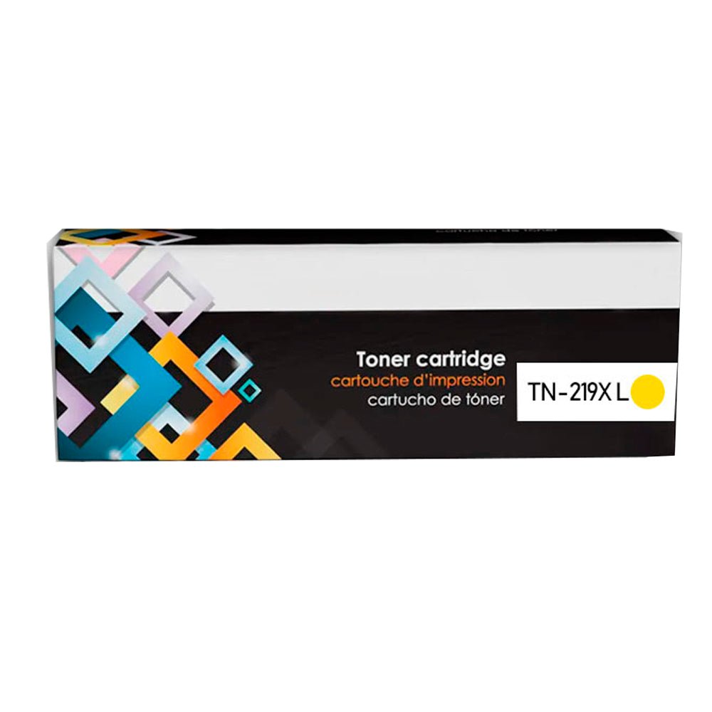 Toner Compatible TN-219XLY Yellow DCP-L3560CDW MFC-L3760CDW 2300 Paginas