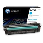 Toner Hp CF451A Cyan LaserJet Enterprise  (655A) con Rendimiento para 10,500p Paginas. - Imagen 2