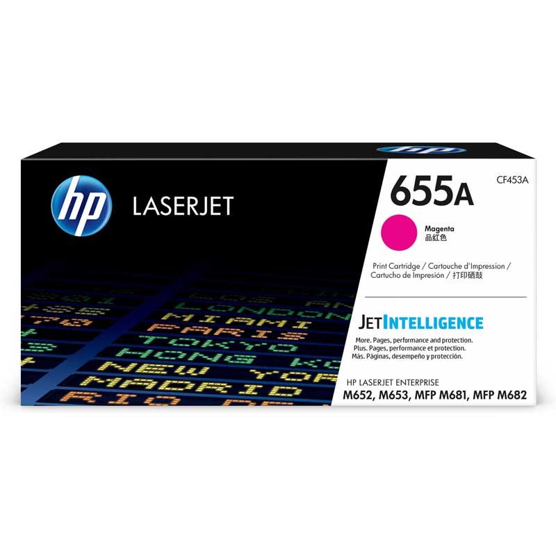 Tóner HP 655A (CF453A) Magenta 10,500 Pag Color LaserJet Enterprise M652dn