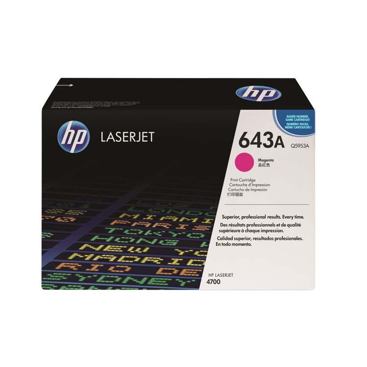 Tóner Hp 643A (Q5953A) Magenta 10,000 Pag Color LaserJet 4700