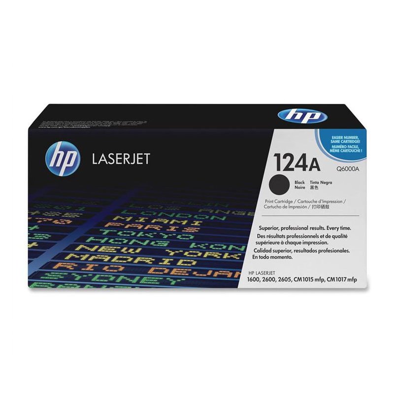 Tóner Hp 124A (Q6000A) Negro 2,500 Pag LaserJet Pro 1600