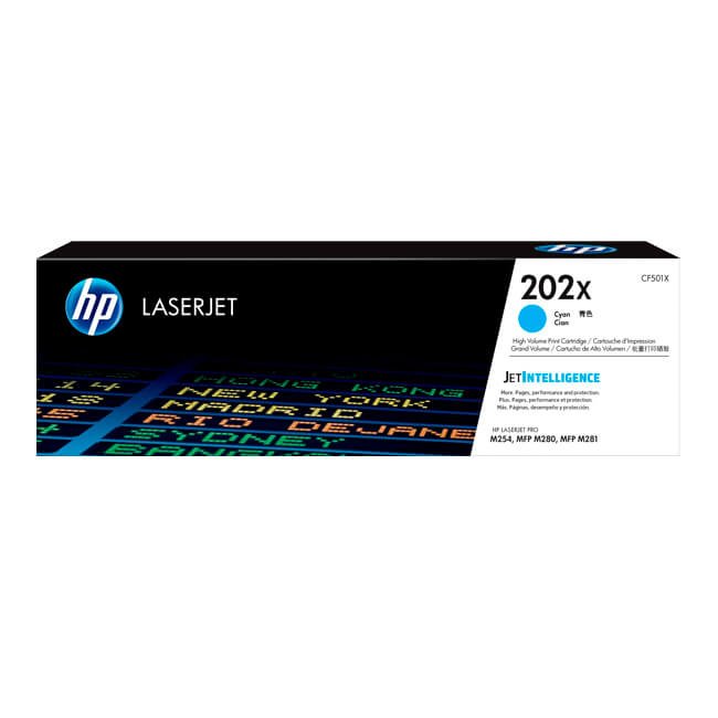 Toner Hp 202X CF501X Cyan Color LaserJet Pro MFP M281fdw