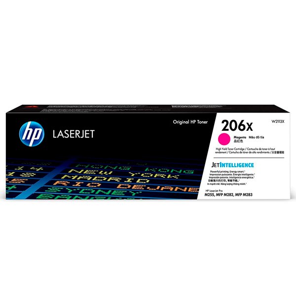 Tóner Hp 206X (W2113X) Magenta 2,450 Pág Color LaserJet Pro M454