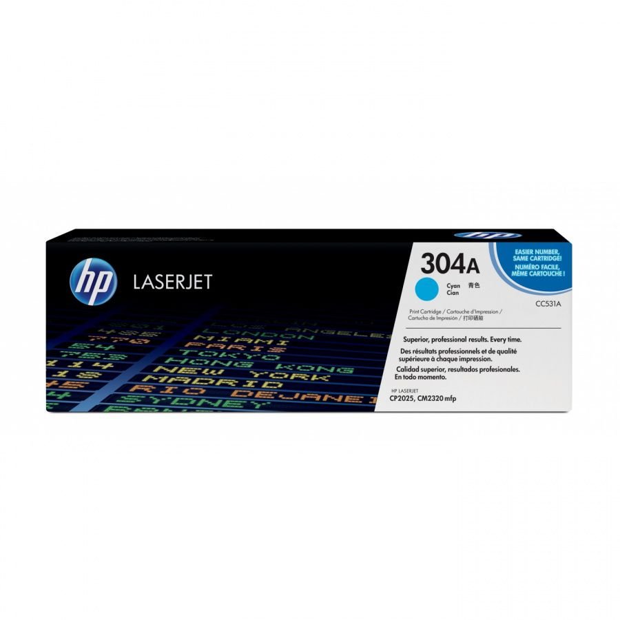 Toner Hp 304A (CC531A) Cyan 2,800 Pag LaserJet CP2025